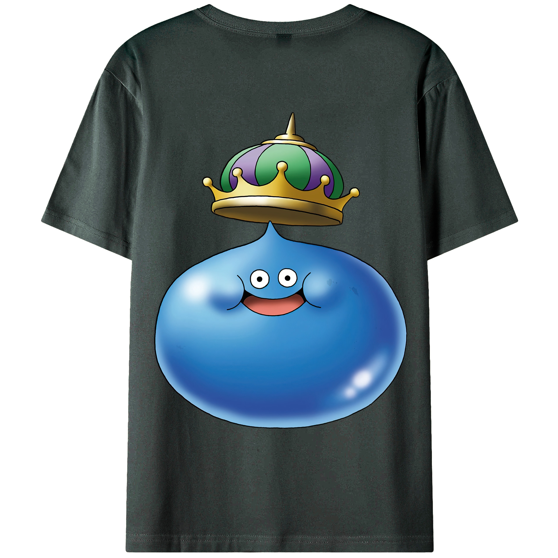 （画像用） ドラゴンクエスト Doragon Kuesuto Dragon Quest 綿100％ メンズ半袖Tシャツ（バックプリント） 通気性